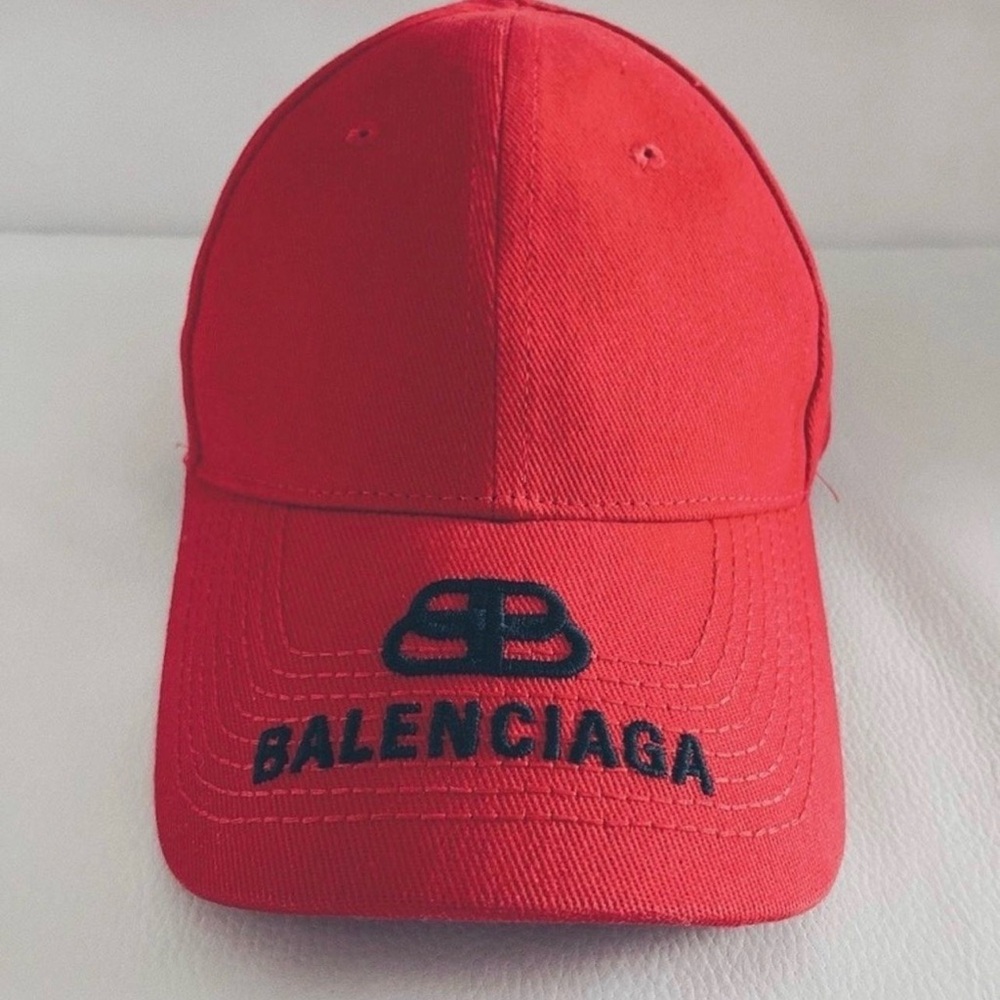 Balenciaga Vibrant Red Cap with Logo